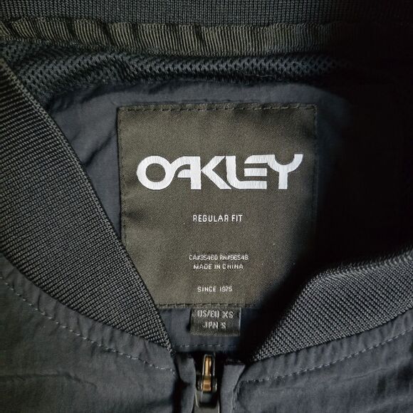 Oakley Men’s Grid Jacket Black Size XS Water Repellent Mesh Lined Regular Fit - Picture 3 of 14